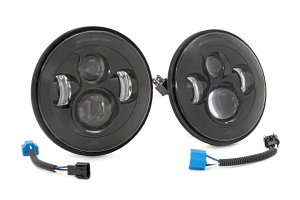 Jeep Wrangler LED Headlights - Front - Rough Country - 7 Inch, DOT Approved, Projection - '07-'18
